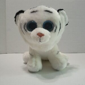 TY Classic Velvety Tundra White Baby‎ Tiger 10" Plush Rare Stuffed Animal Toy